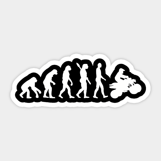 Evolution Quad Sticker by Designzz